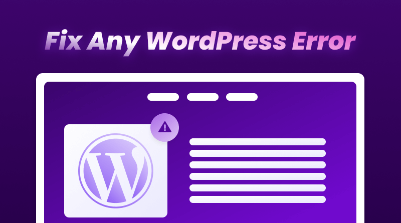 Fix WordPress errors
