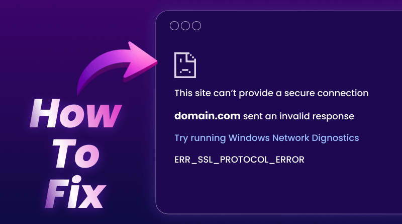 This Site Can't Provide a Secure Connection