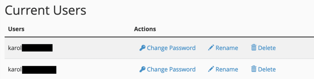 Current Database Users | BigCloudy
