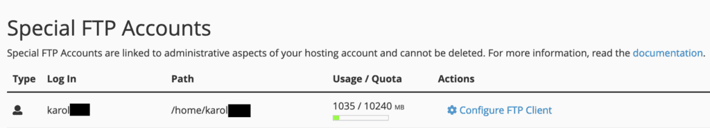 Access FTP Accounts | BigCloudy