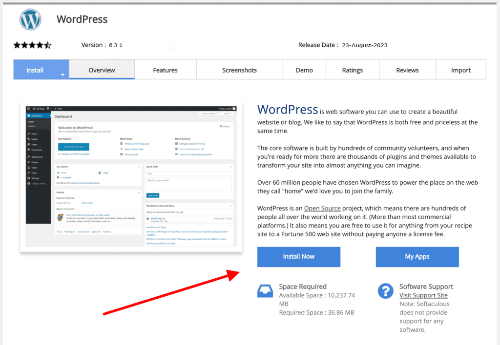 WordPress Installation | BigCloudy