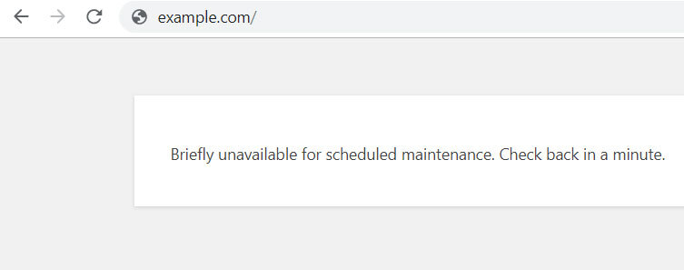 Scheduled Maintenance Error | WordPress Errors