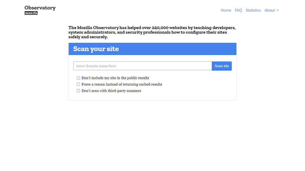 Observatory Website Security Tool | BigCloudy 