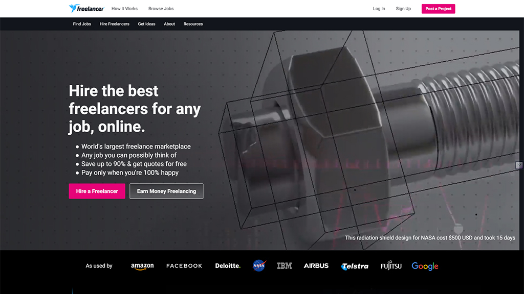 Freelancer Freelance Website | BigCloudy 