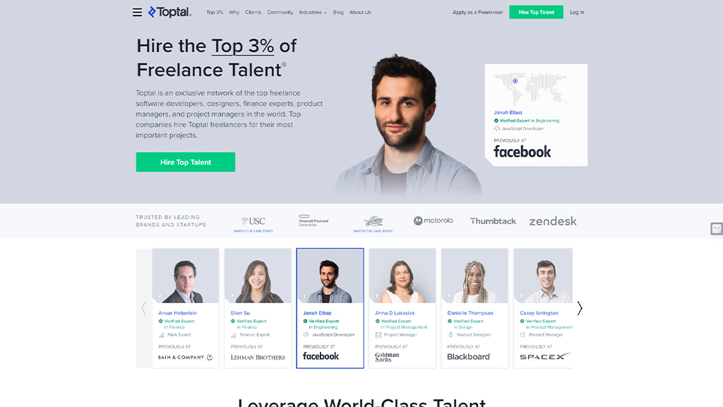 Toptal Freelance Website | BigCloudy 