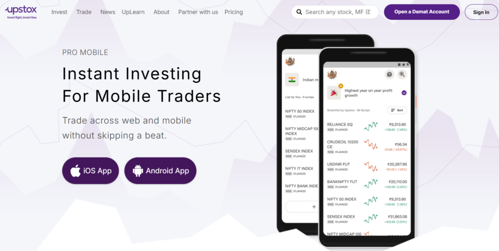 Upstox Pro Trading App | BigCloudy Blog