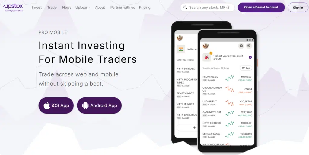 Upstox Pro Trading App | BigCloudy Blog