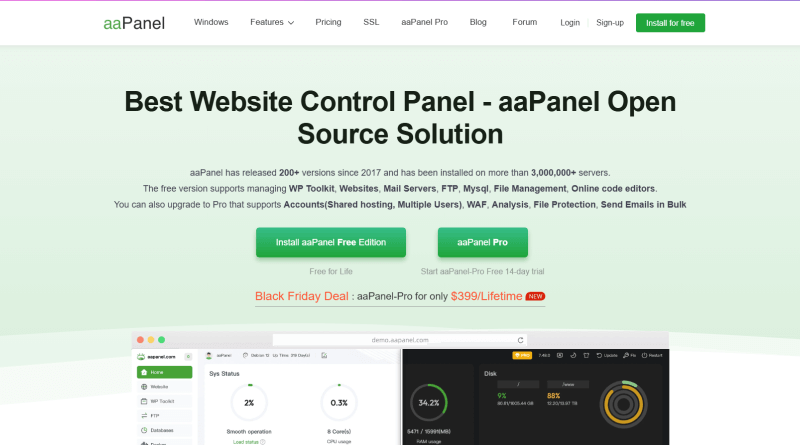 Bigcloudy aapanel homepage