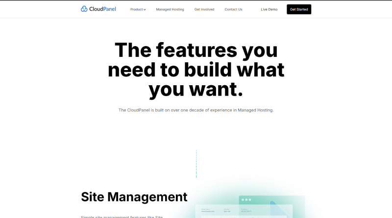 Bigcloudy cloudpanel homepage