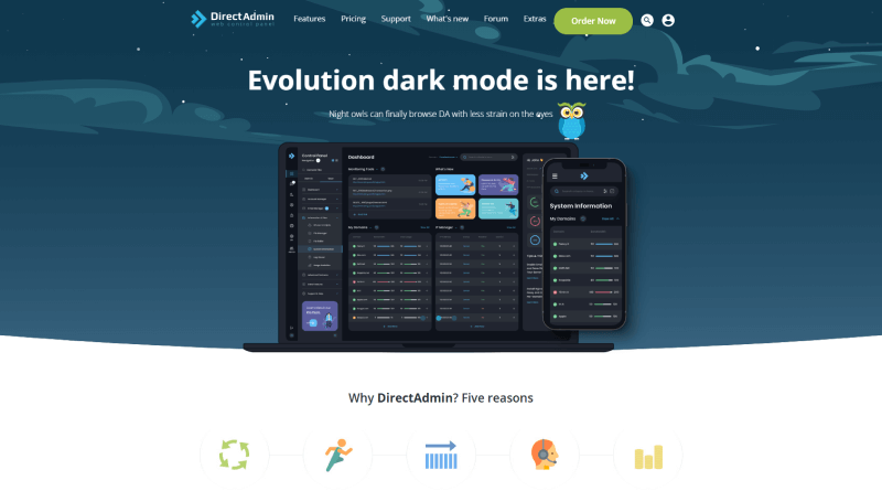 Bigcloudy directadmin homepage