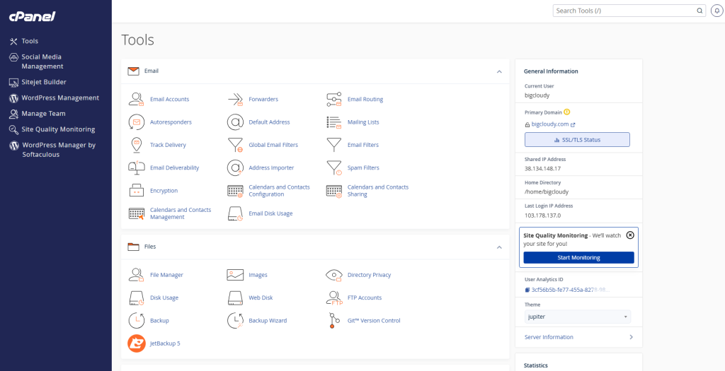Softaculous Apps Installer option displayed in cPanel dashboard
