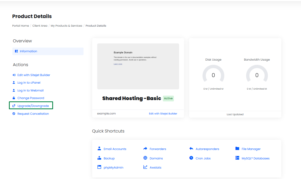 package downgrade process