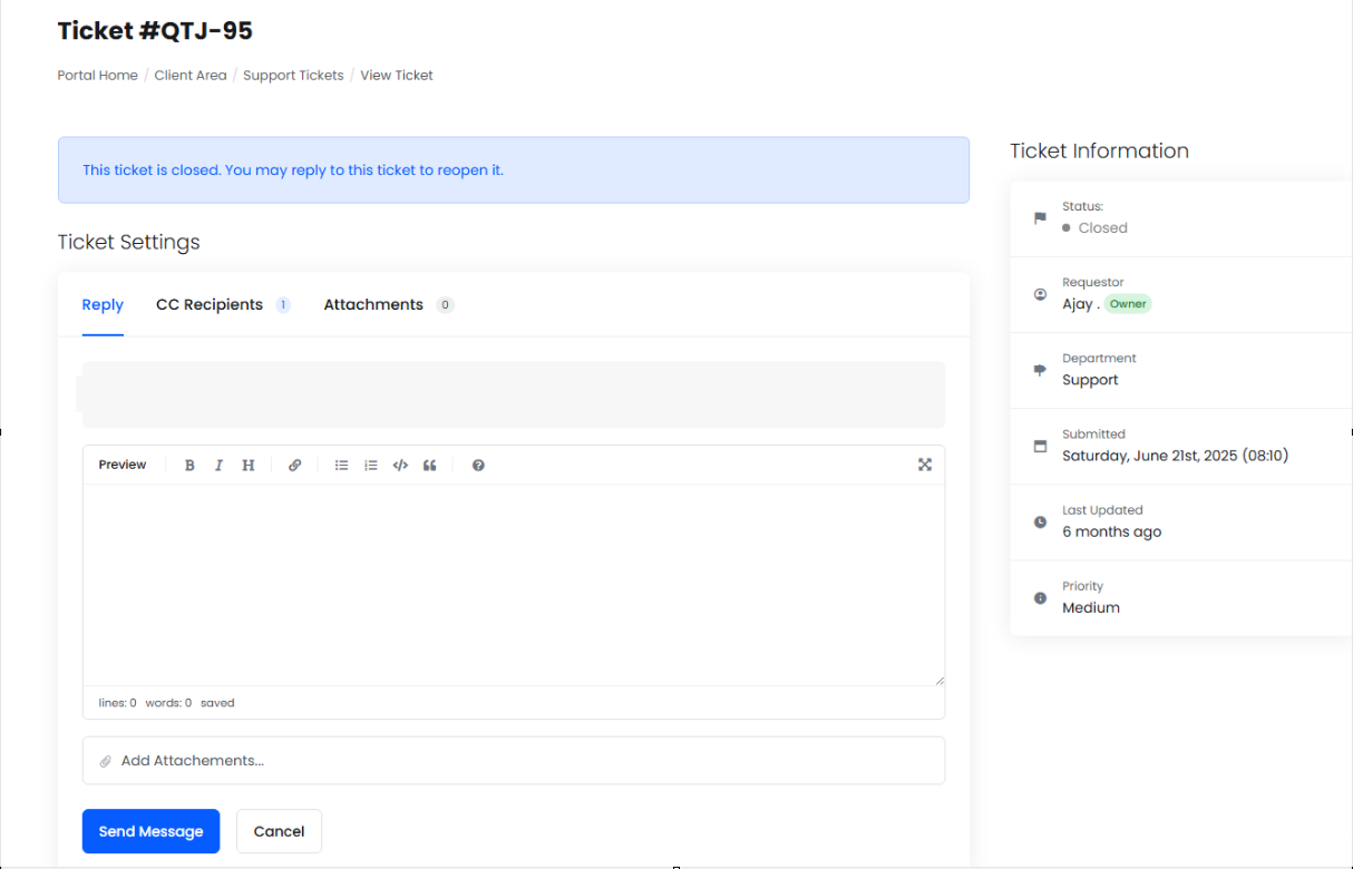 Closed tickets reopen BigCloudy