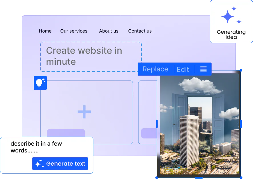 AI-powered website builder tool