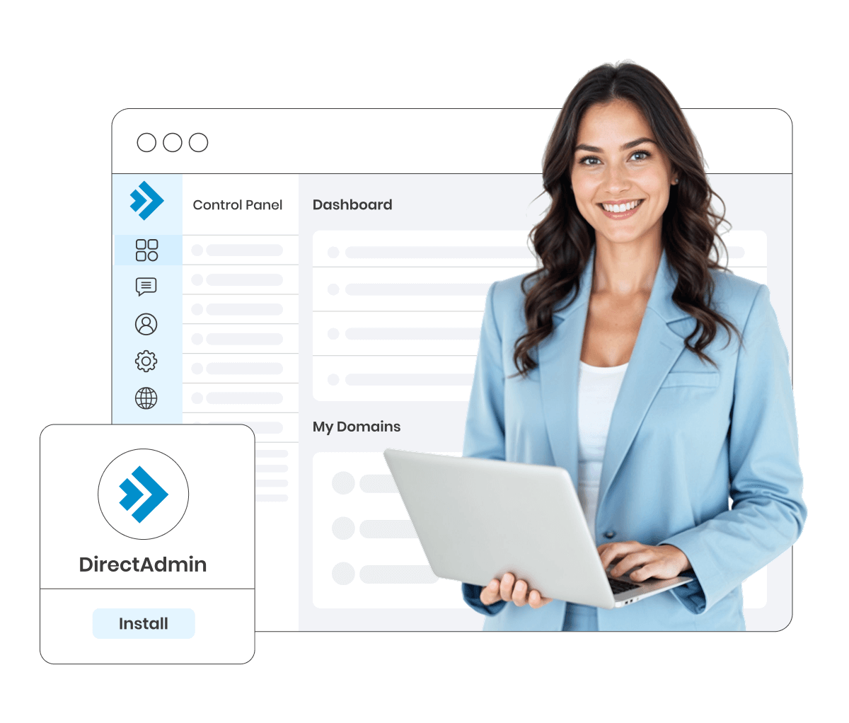 Powerful DirectAdmin Web Panel Page