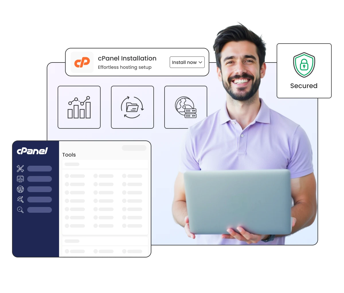 cPanel web hosting with a control panel