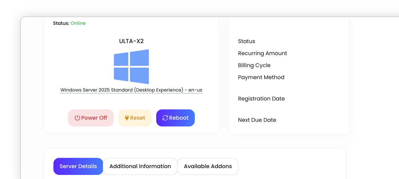 Reboot and console dashboard